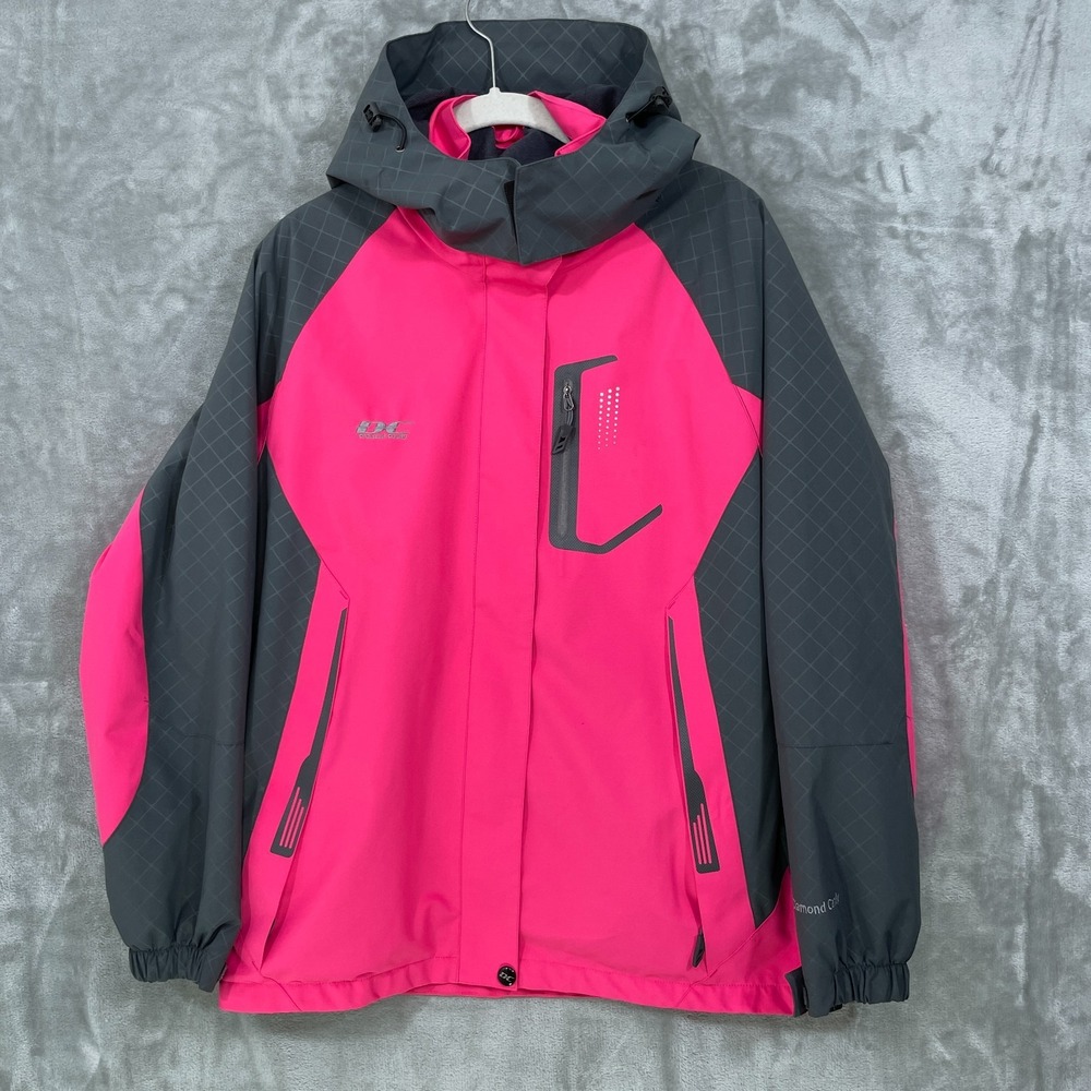 DC Diamond Candy Womens Size M Lightweigh Jacket Lined Pink Gray